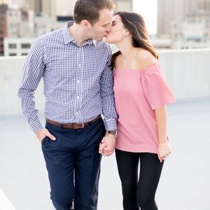 Off the shoulder mauve chiffon top